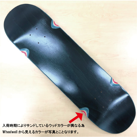 スーパーハード ブランク デッキ 8.25x31.75 BK wheel well ※入荷時期によりサンドしているウッドカラーが写真と異なります。(WheelWellで見える部分）
